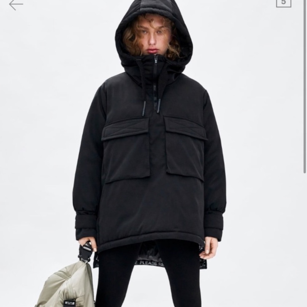 Zara Recycled Capsule Padded Parka Small Medium - Picture 3 of 16